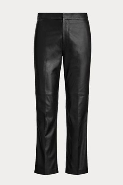 Straight-Leg Leather Trouser