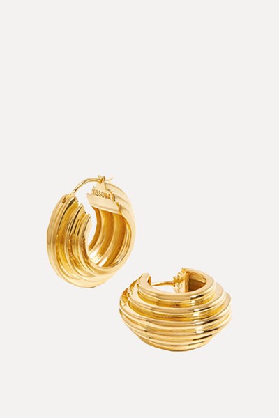 Lucy Williams Medium Chunky Ridge Hoop Earrings from Missoma