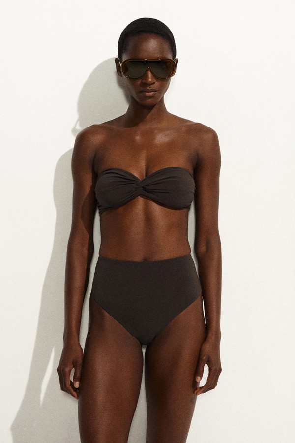 Twisted Textured Bandeau Bikini Top from COS