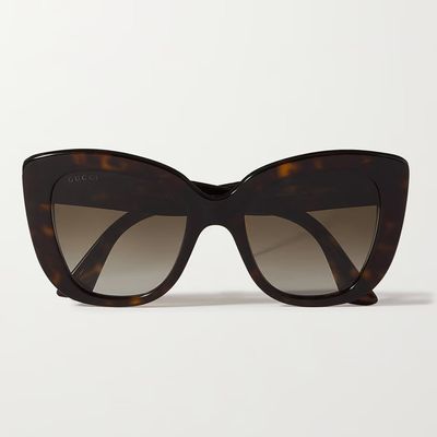 Cat-Eye Tortoiseshell Acetate Sunglasses from Gucci
