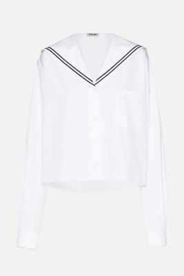 Sailor Poplin Shirt from Miu Miu