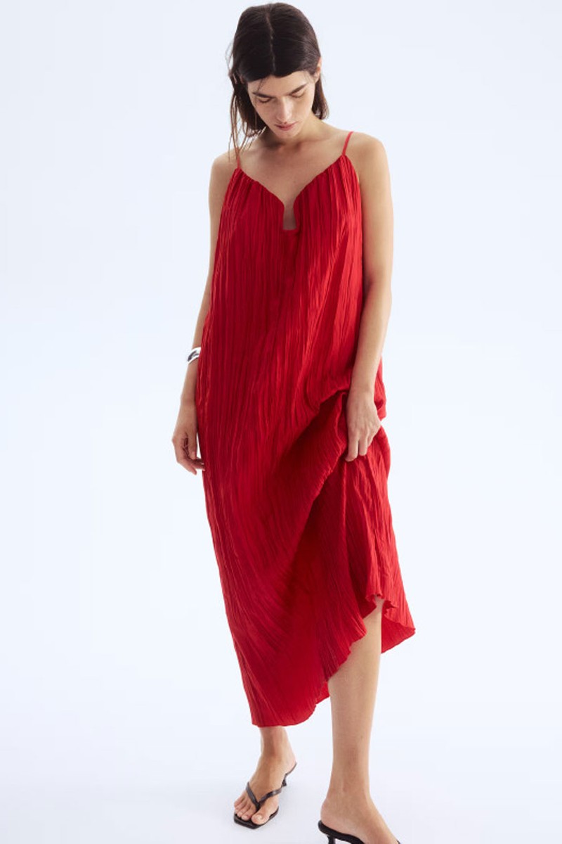 Crinkled Strappy Dress