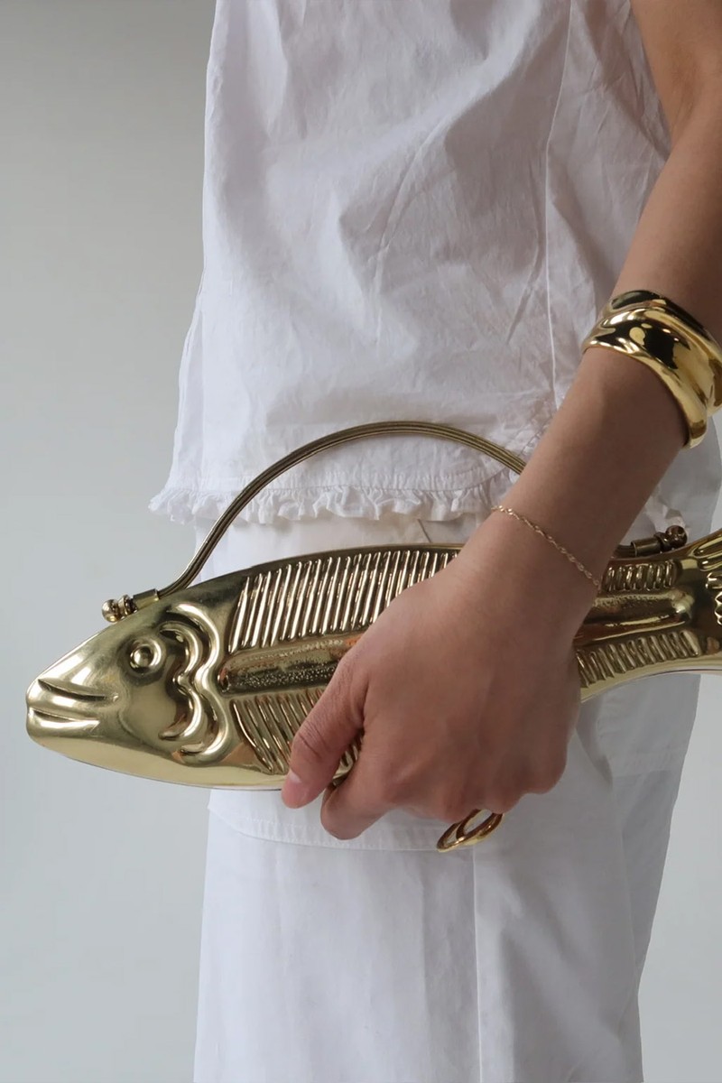 Gold Fishy Bag