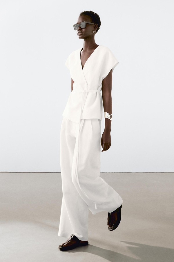 Flowing Pleated Palazzo Trousers from Massimo Dutti