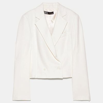 Cropped Buttoned Blazer from Zara