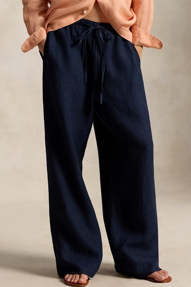 Linen Drawstring Trousers