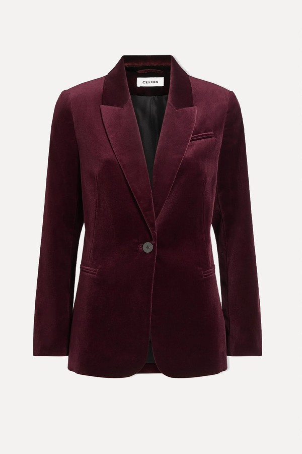 Jamie Velvet Blazer from Cefinn