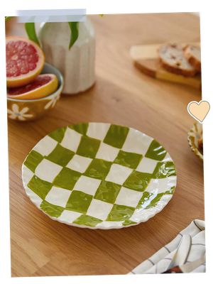 Frankie Green Checkered Plate from Urban Outfitters