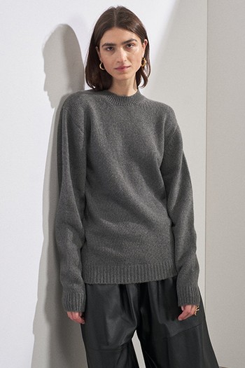 Crew-Neck Responsible-Cashmere Boyfriend Sweater from Raey