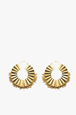 Ara Gold-Plated Spheres Hoop Earrings from Paulina Echeverri 