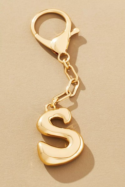 Bubble Letter Monogram Bag Charm from Anthropologie 