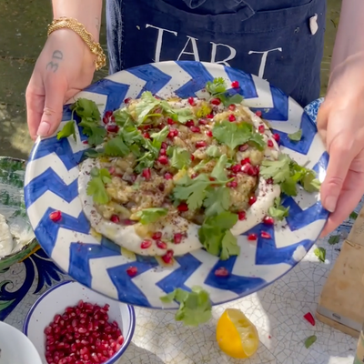 Aubergine With Tahini, Yoghurt & Chilli