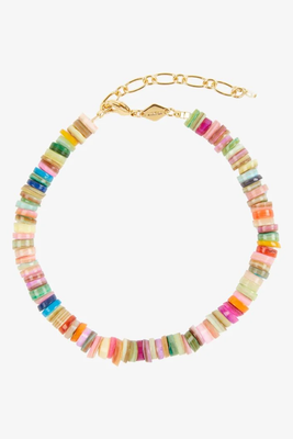 Holiday Rainbow Beaded Anklet from Anni Lu