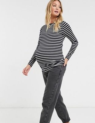 Maternity Long Sleeve Striped Top from Asos Design