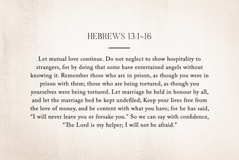 Hebrews 13:1-16