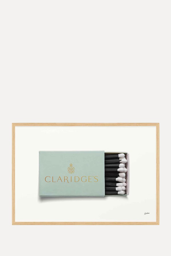 Claridge's London Matchbook Print from Archive Print Studio