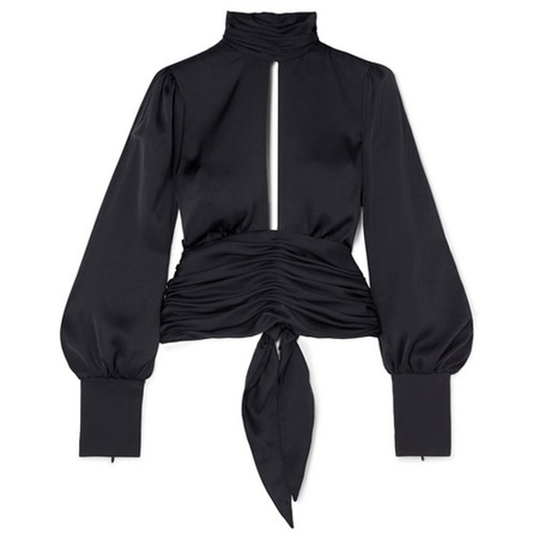 Night Out Ruched Satin Blouse from Orseund Iris