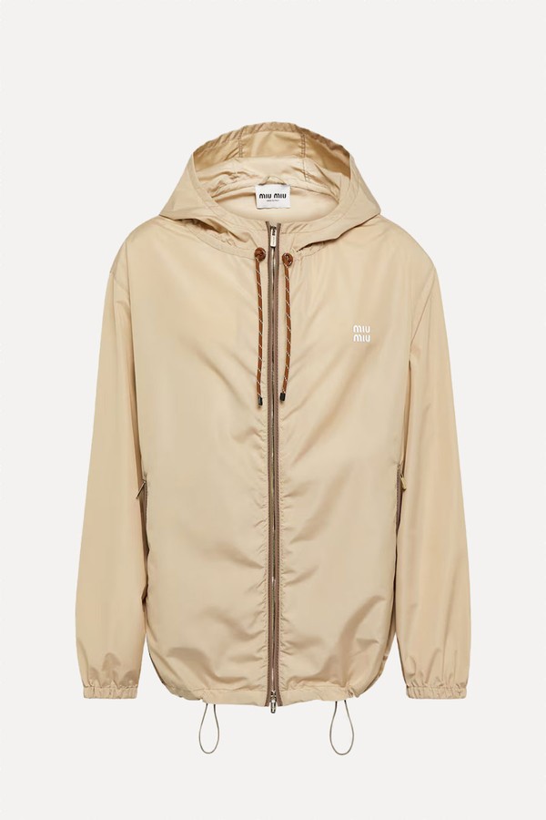 Logo Embroidered Technical Jacket from Miu Miu