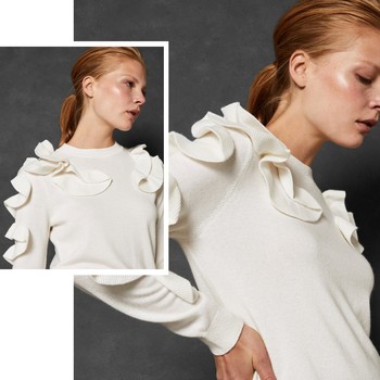 Frill Sleeve And Shoulder Jumper, £119