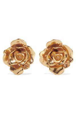 Rosette Clip Earrings from Oscar De La Renta