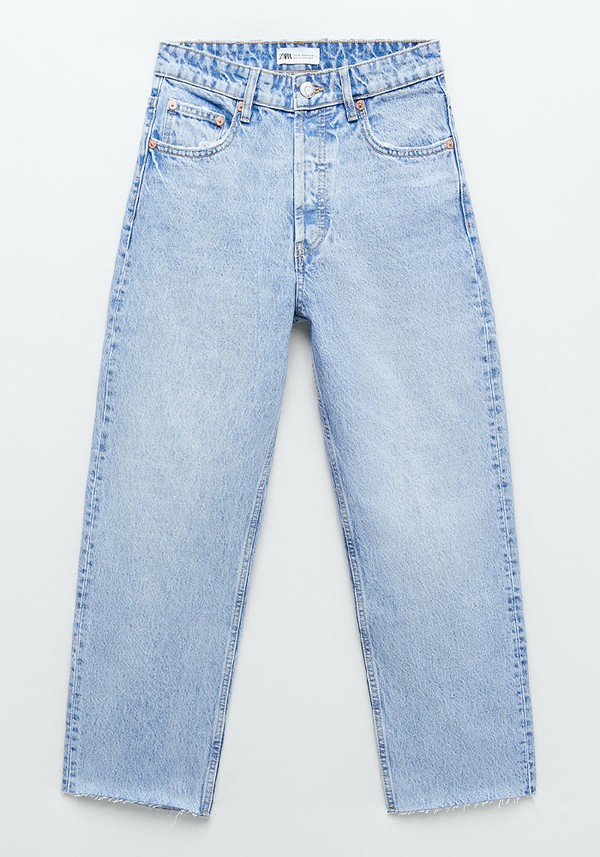 Hi-Rise Straight Leg Jeans from Zara