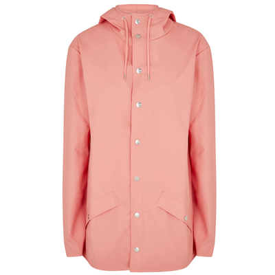 Light pink Rubberised Raincoat from Rains