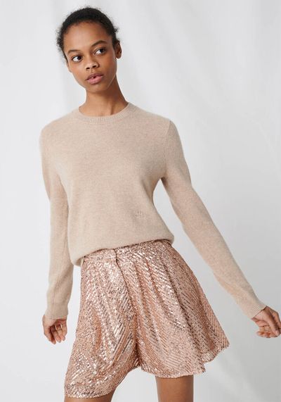 Cashmere Jewel-Neck Sweater