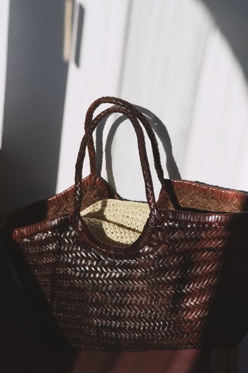 Kikapu Leather Weave Tote Bag from Hush