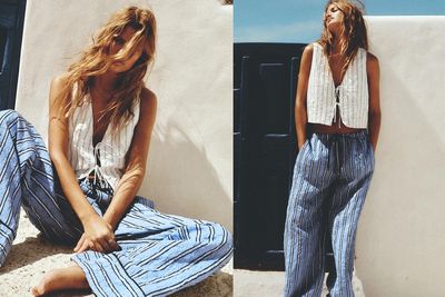 Striped Creased-Effect Pyjama-Style Trousers, £29.99 | Zara
