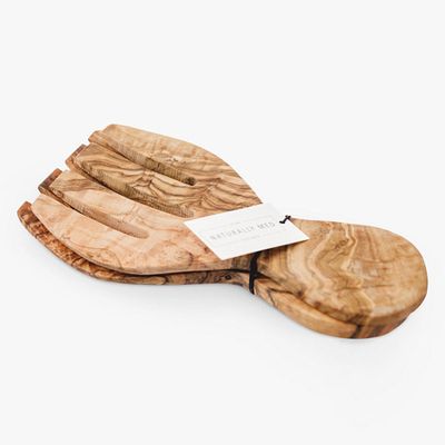 Naturally Med Olive Wood Salad Servers from John Lewis & Partners