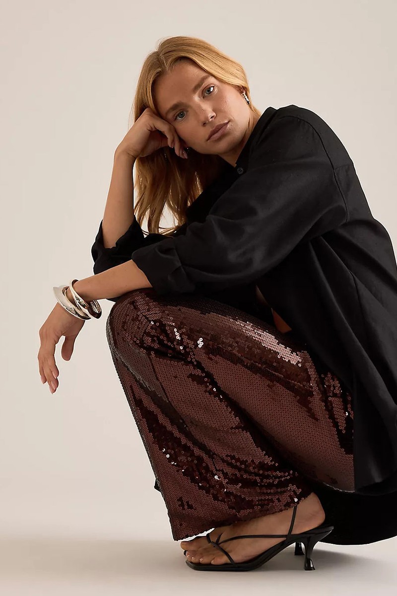 Sequin Trousers from Anthropologie
