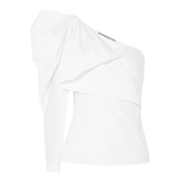 One Shoulder Poplin Top from Stella McCartney
