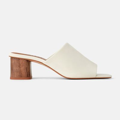 Leather High-Heel Mules from Zara