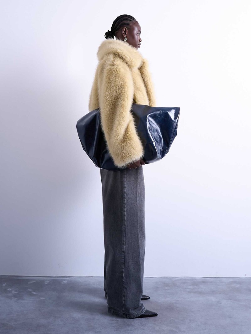 Faux Fur Zip Thru Bomber Jacket