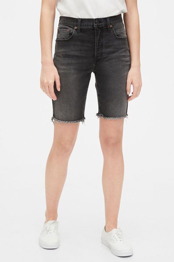 High Rise Bermuda Denim Shorts from GAP