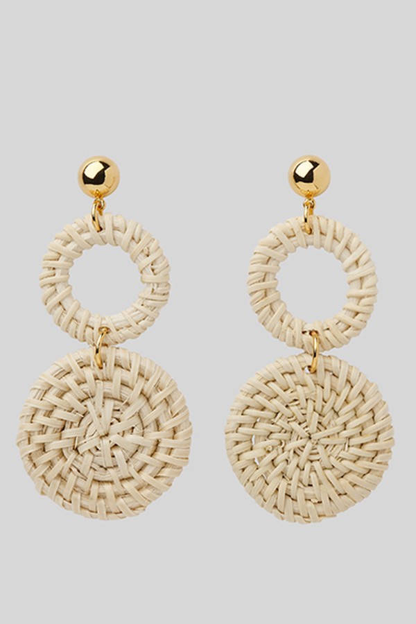Statement Straw Weave Earring from Whistles