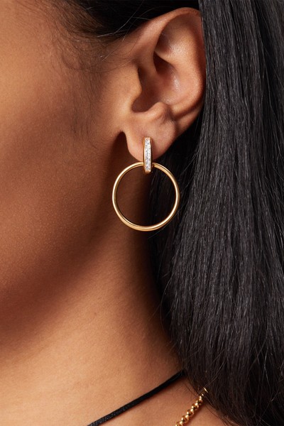 Detachable Hoop 14kt Gold Vermeil Earrings from Otiumberg