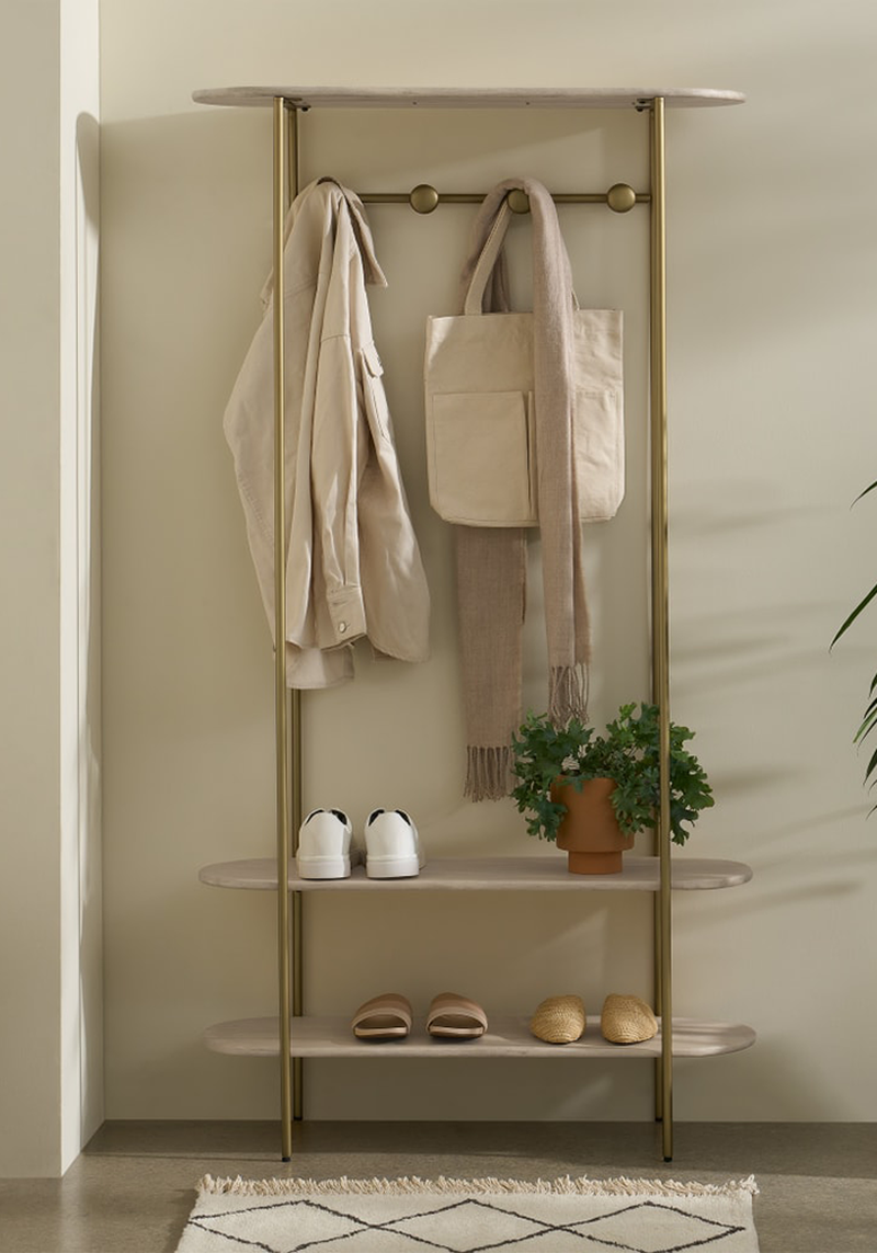 Dione Coat Stand & Shoe Storage, £250 | MADE