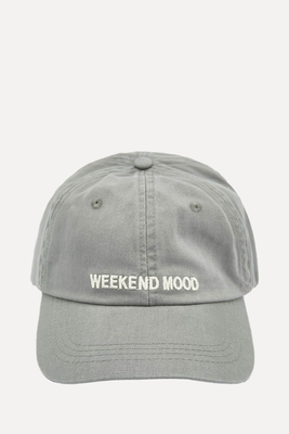 Washed Green Slogan Cap from Pull & Bear