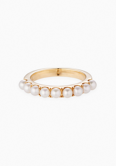 Pearl Half Eternity Ring from Otiumberg