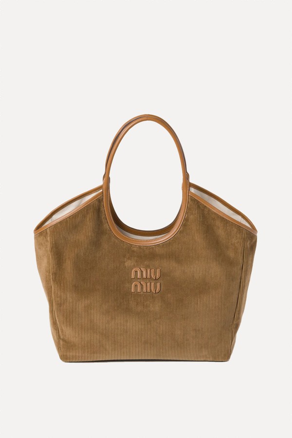 Ivy Corduroy Shopping Bag from Miu Miu