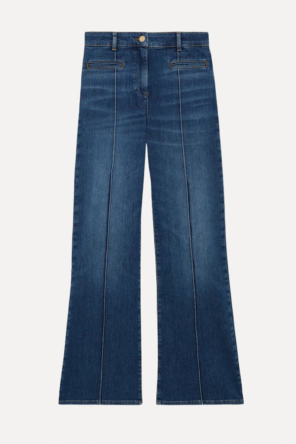 Claude Pintuck-Detail Flared Jeans