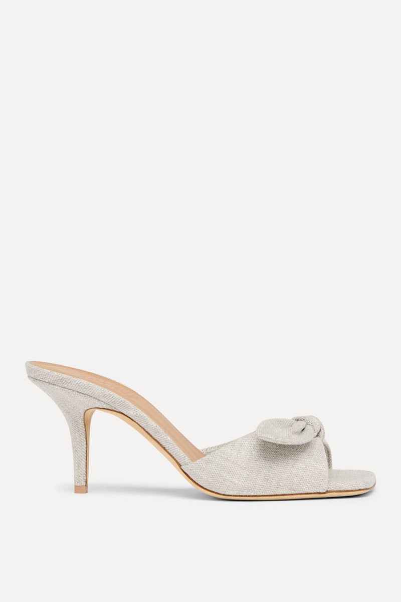 Vargas 70 Linen Heeled Sandals