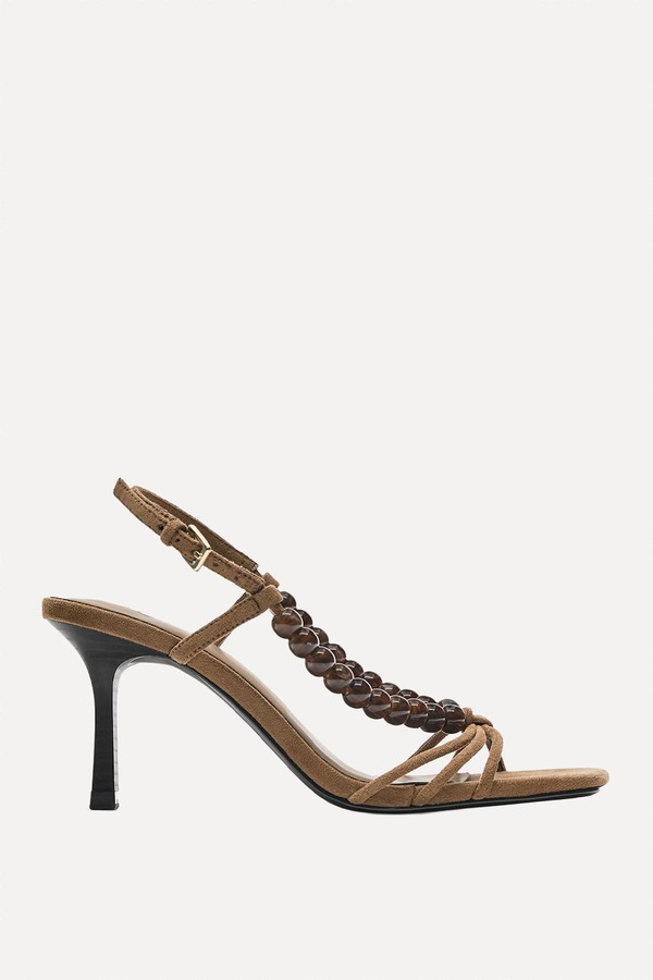 Beaded Heeled Sandals