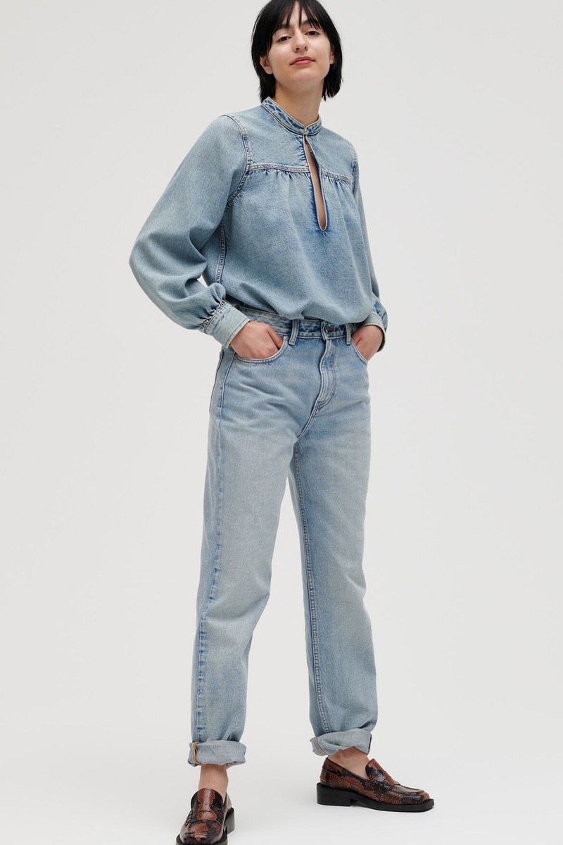 Tint Wash Denim Blouse from Ganni