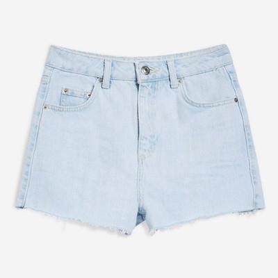 Bleach Denim Mom Shorts from Topshop