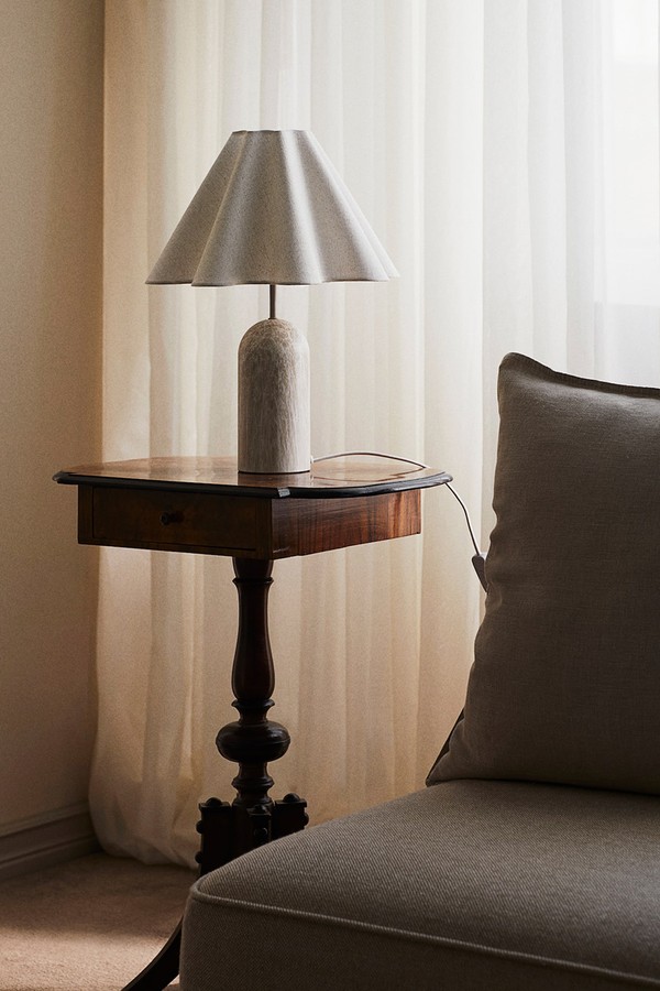 Linen-Blend Table Lamp