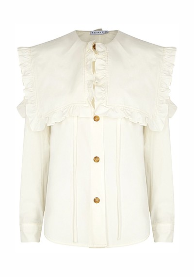 White Cotton Shirt from Rejina Pyo