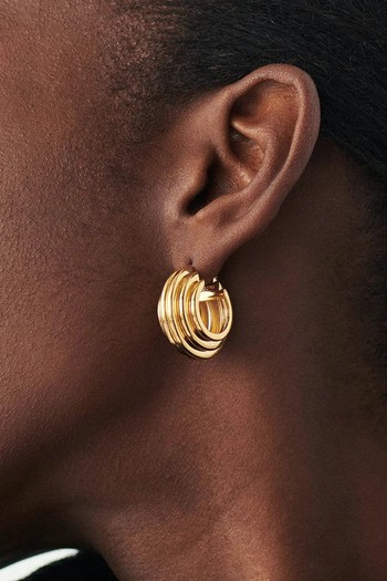 Lucy Williams Medium Chunky Ridge Hoop Earrings, £125 | Missoma