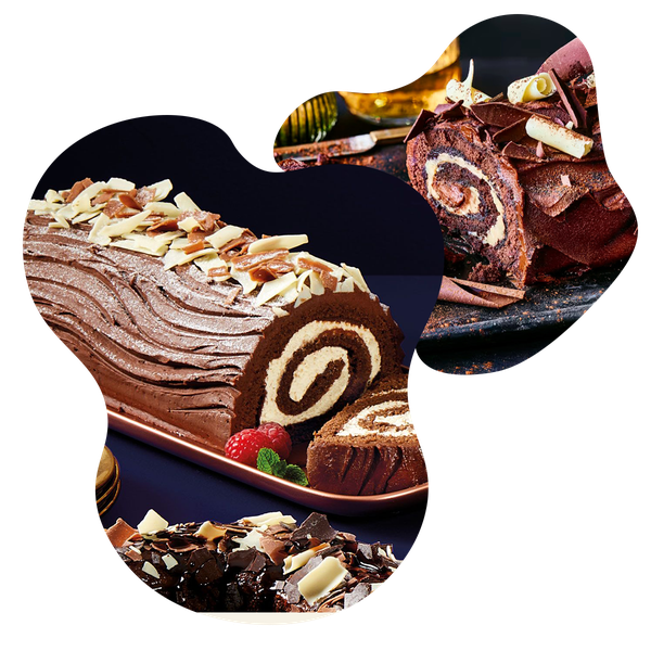 Hand Finished Belgian Chocolate Yule Log from Aldi